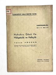 Hukukcu Gözü İle Milliyetcilik Ve Halkçılık - Yavuz ABADAN - Kitap
