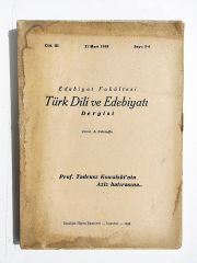 Türk Dili ve Edebiyatı Dergisi Sayı:3-4 - A. CAFEROĞLU / Kitap