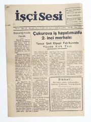 İşçi Sesi gazetesi 1-8-1950 ADANA - Gazete