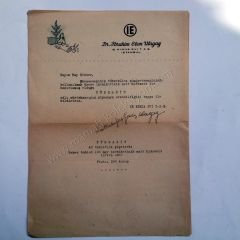 Dr. İbrahim Etem Ulagay - Yazışma Tıp Eczacılık Efemeraları - Efemera