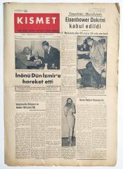 Kısmet gazetesi 10 Mart 1957 TRABZON - Gazete