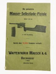 Die patentirte Mauser-Selbstlade-Pistole Caliber 7,63 mm
