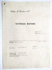 Türkiye İş Bankası, İstihkak Raporu / Efemera