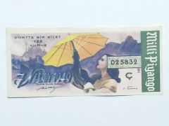 7 Nisan 1949 tarihli, dörtte bir piyango bileti - Efemera