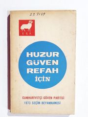 Cumhuriyetçi Güven Partisi 1973 Seçim Beyannamesi - Kitap