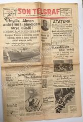 Son Telgraf gazetesi, 16 ikinciteşrin 1937 - Efemera