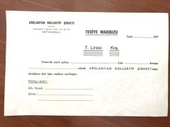 Aslanyan Kollektif Şirketi - Tediye Makbuzu