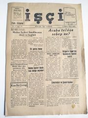 İşçi Müstakil İşçi Gazetesi 1 Nisan 1952 ZONGULDAK - Gazete