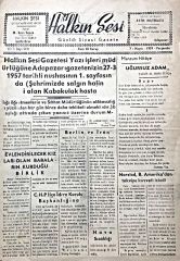 Halkın Sesi Gazetesi ADAPAZARI - 7 Mayıs 1959