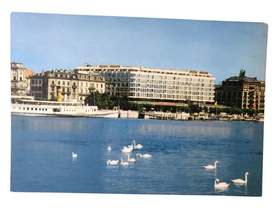 Noga Hilton İnternational - Geneve - 1970'li yıllara ait kartpostal / Arkası yazısız