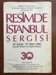 Bedrettin DALAN. Resimde İstanbul Sergisi 1985 - Broşür