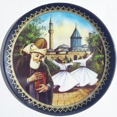 Mevlana ve Konya temalı melamin  tabak - Me De San