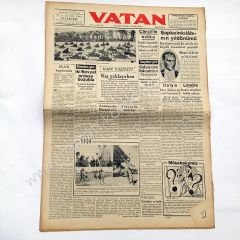 Şapka İnkılabı, haberli Vatan gazetesi 25 Ağustos 1941 - Efemera