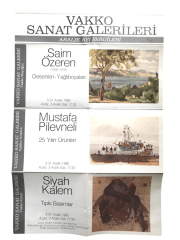 Vakko Sanat Galerileri - Saim ÖZEREN, Mustafa PİLEVNELİ, Siyah Kalem - 32x48 Sergi tanıtım