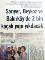Bakırköy'de kaçak yapılar yıkılacak - 8 mayıs 1981 Hürriyet gazetesi