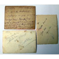 Arkası Ermeni'ce yazılı 3 adet küçük boy fotoğraf