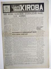AYDIN Yeni Kıroba gazetesi 5 Temmuz 1989- Gazete