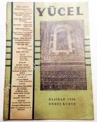 Yücel dergisi, Haziran 1938 - Kitap