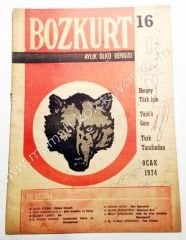 Bozkurt Aylık Ülkü Dergisi, Ocak 1974 - 16