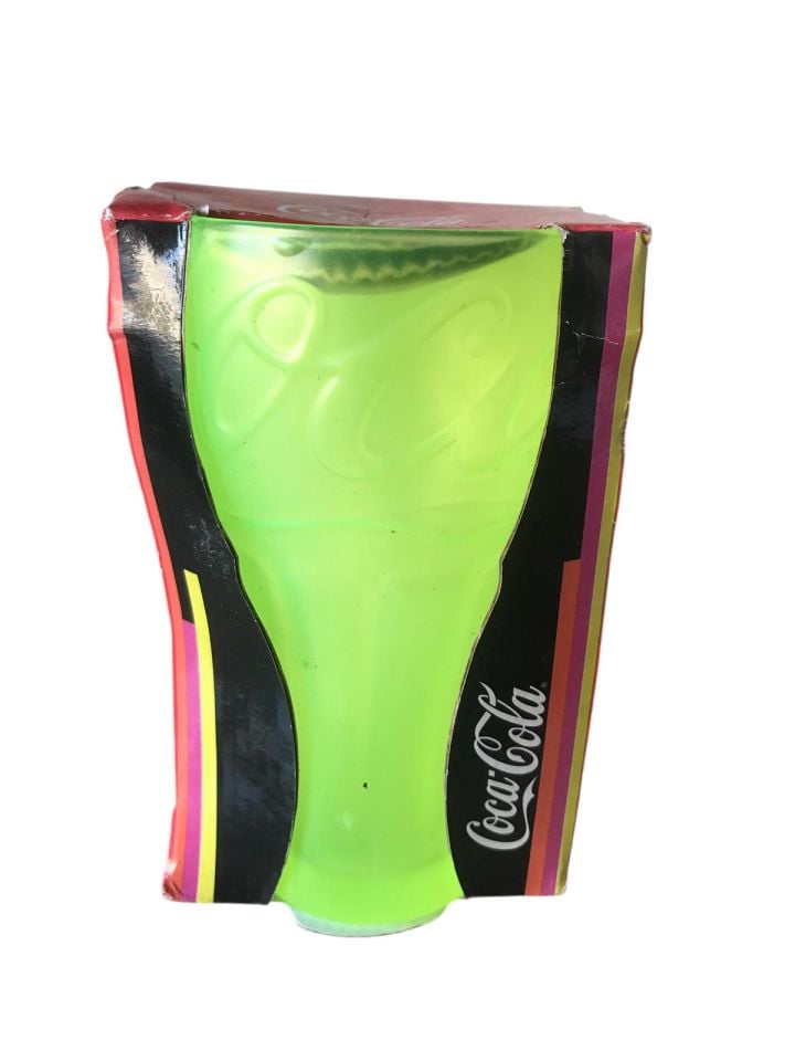 Neon Renkli Coca Cola Bardak - Yeşil