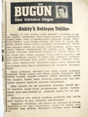 Ataköy'ü bekleyen tehlike / Ülkü GÜRTUNCA ONGUN - 18,2,1958 Gazetelerden
