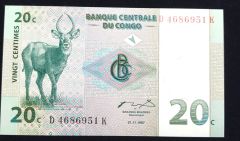 Congo 20 Centimes / Kongo - Nümismatik