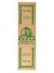 Doğan Makarnaları - Erişte etiketi / 6x17 cm.