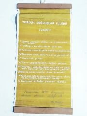 Yorgun doğmuşlar kulübü tüzüğü - Vakko 1975 hatırası