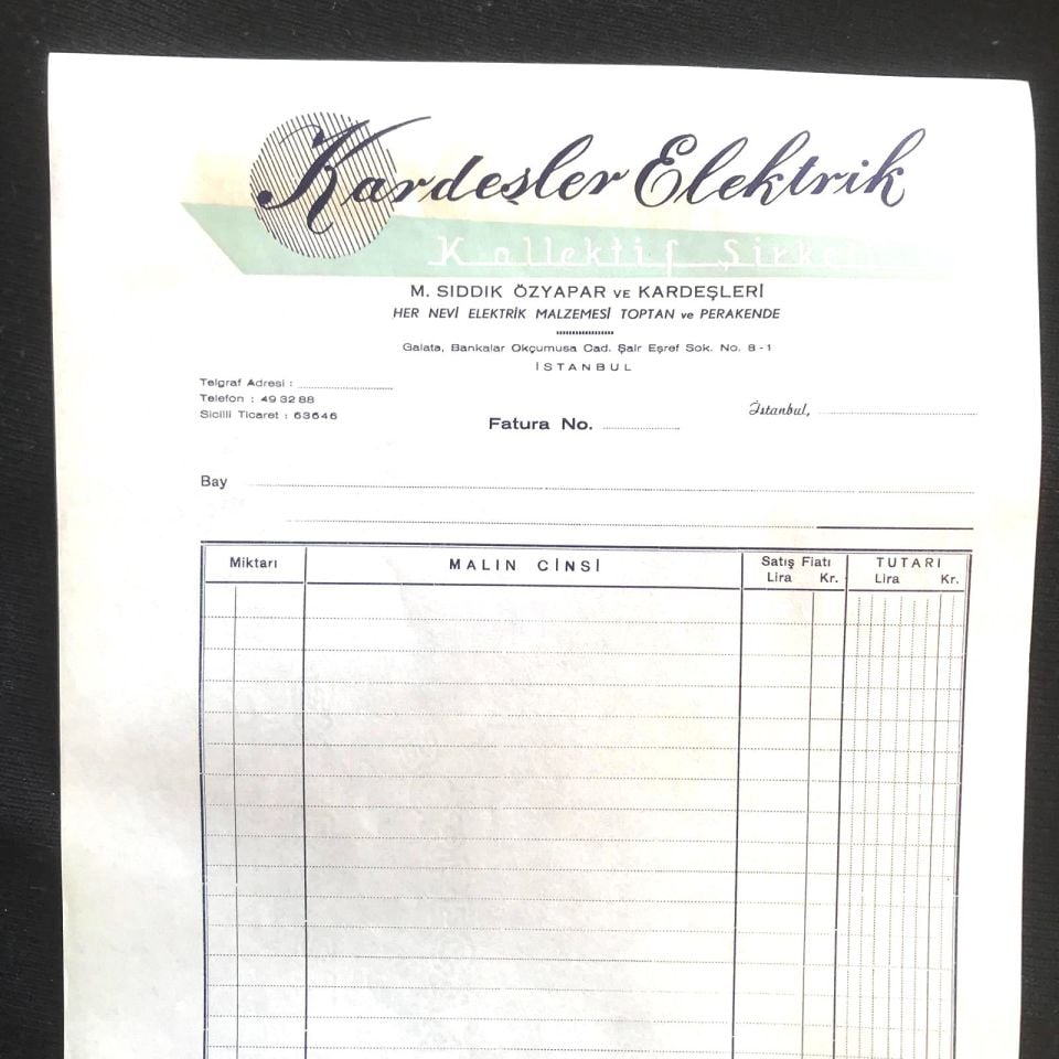 Kardeşler Elektrik Kollektif Şirketi / Fatura