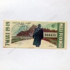 7 Mart 1949, dörtte bir bilet - Eski piyango - Efemera