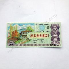 29 Eylül 1985, dörtte bir bilet -  milli piyango  Eski piyango - Efemera