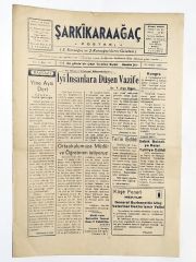 ISPARTA Şarkikaraağaç postası gazetesi, 26 Aralık 1960 - Gazete