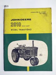 JOHN DEERE 2010 ROW CROP DİZEL TRAKTÖRÜ OPERATÖR EL KİTABI / Kitap