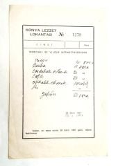 Konya Lezzet Lokantası 29 Ekim 1977 tarihli antetli kağıt / Dergi, gazete reklamı - Efemera