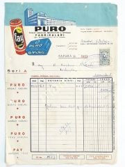 PURO Tuvalet sabunları & FAY - Fatura / Efemera