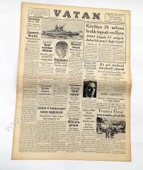 Vatan gazetesi, 15 Haziran 1941 Süt ve süt ürünleri, Şam çember altında, ''apartmanı satıp peynir stoku yapanlar'' - Efemera