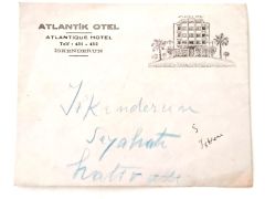 Atlantik Otel İSKENDERUN / Antetli  zarf - Efemera