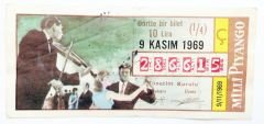 9 Kasım 1969 Çeyrek bilet, milli piyango - Efemera