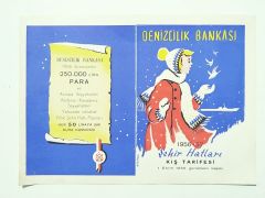 1956 - 57 Şehir Hatları Kış Tarifesi / Sana Ünilever, Güven Sigorta reklamlı - Efemera