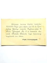 Şehrimizin tanınmış bilginleri tarafından... 1946 yılı mevlüt davetiyesi