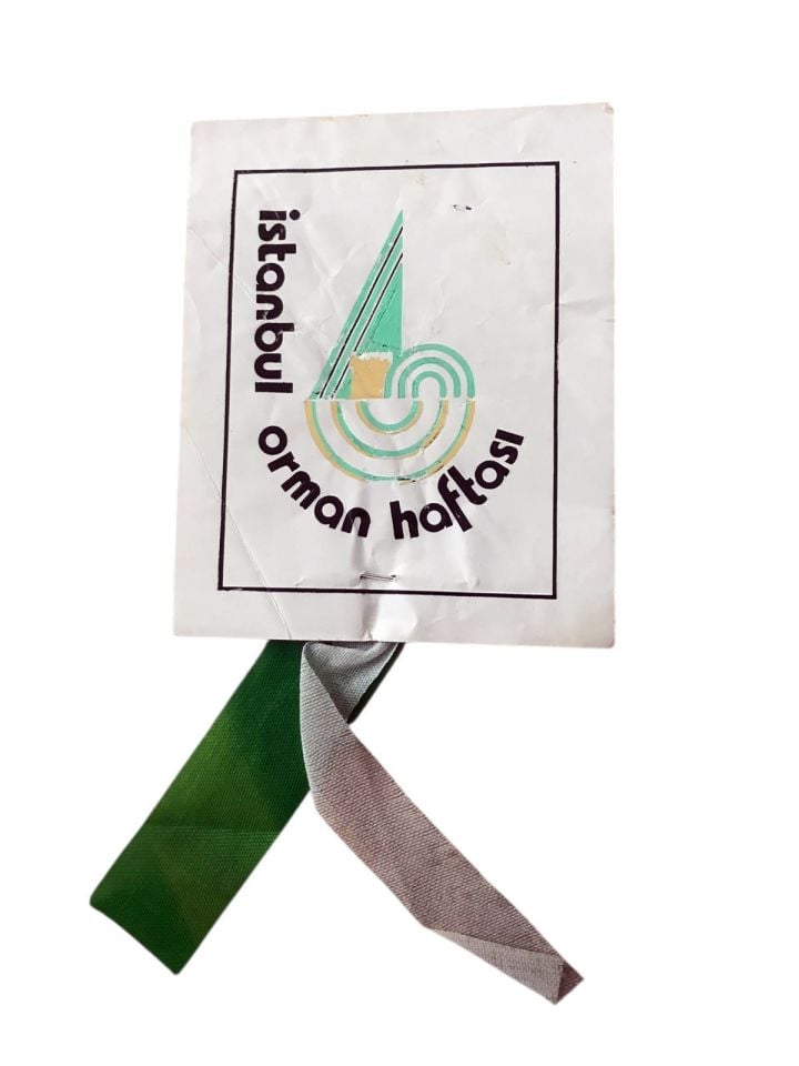 İstanbul Orman Haftası kağıt yaka rozeti  - Efemera