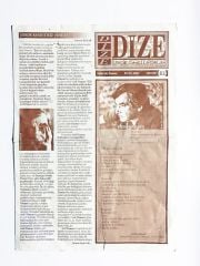 Dize Şiirde Öncü Yorum Aylık Şiir Postası Sayı:83/ Eylül 2002