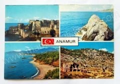 Anamur'dan dört ayrı görünüş Anamur Hitit color kartpostalları