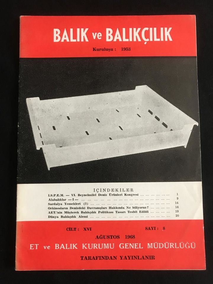 Balık ve Balıkçılık Cilt XVI - Sayı 8