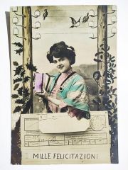Telgraf temalı 1930'ların kartpostalı