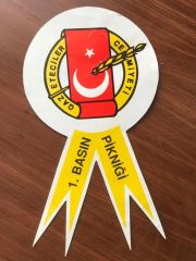 Gazeteciler Cemiyeti 1. Basın Pikniği - 12X21 Kağıt rozet
