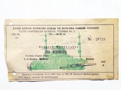 Fatih Kur'an kursları açmak ve bunlara yardım derneği - Yardım Makbuzu