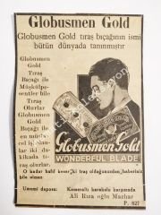 Globusmen Gold tıraş bıçağının ismi ... - Dergiden çıkma reklam - Efemera