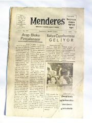 Afyon Menderes gazetesi  4 Mart 1957 - Eski Gazete