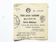 Türk Hava Kurumu / Koyun Derisi - Yardım Makbuzu